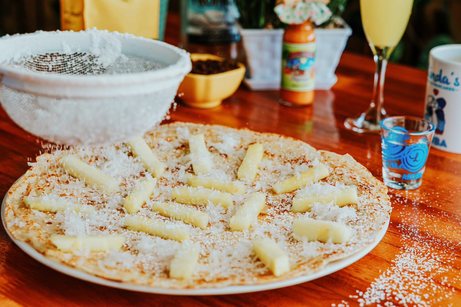 Pineapple coconut pancake
